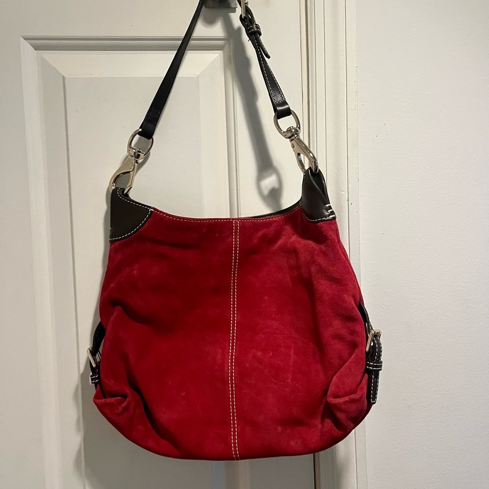Dooney & Bourke red suede bag - Picture 16 of 16